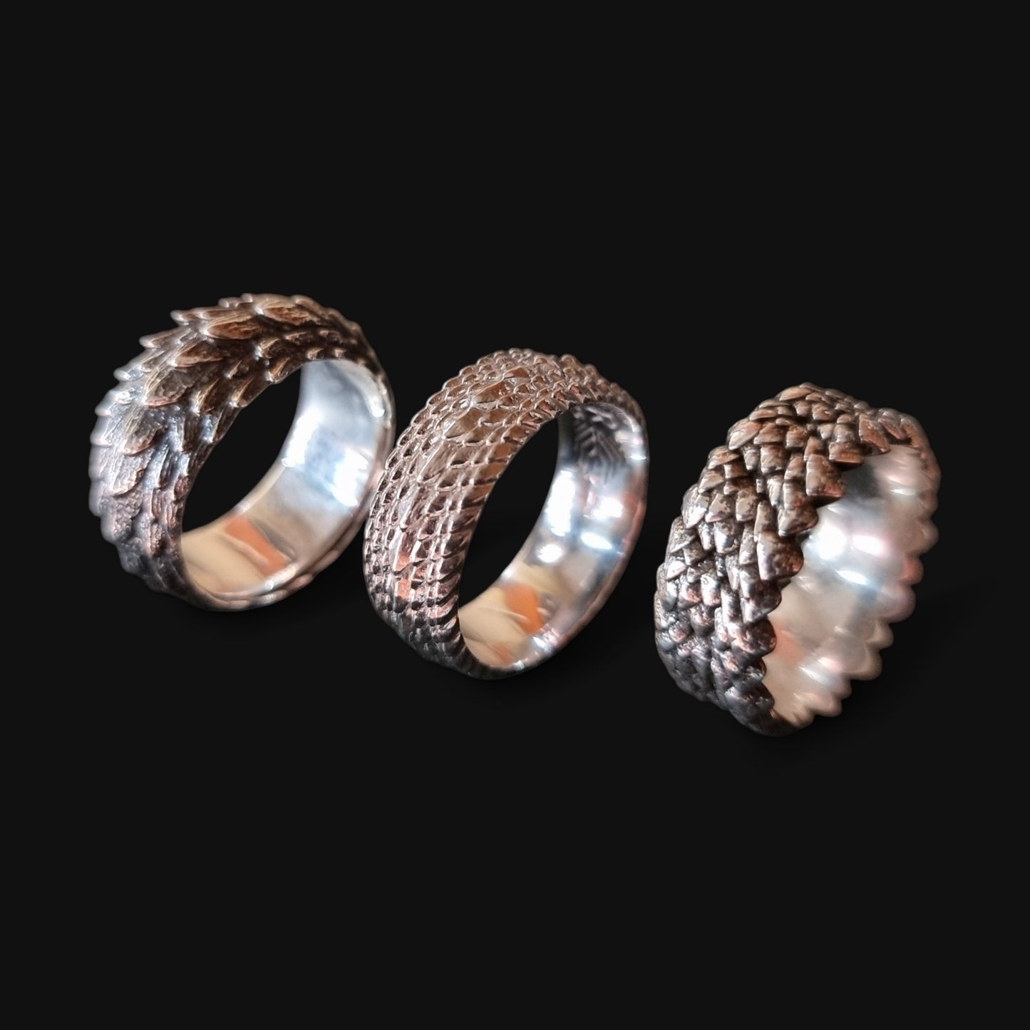 Dragon Scales Silver Ring