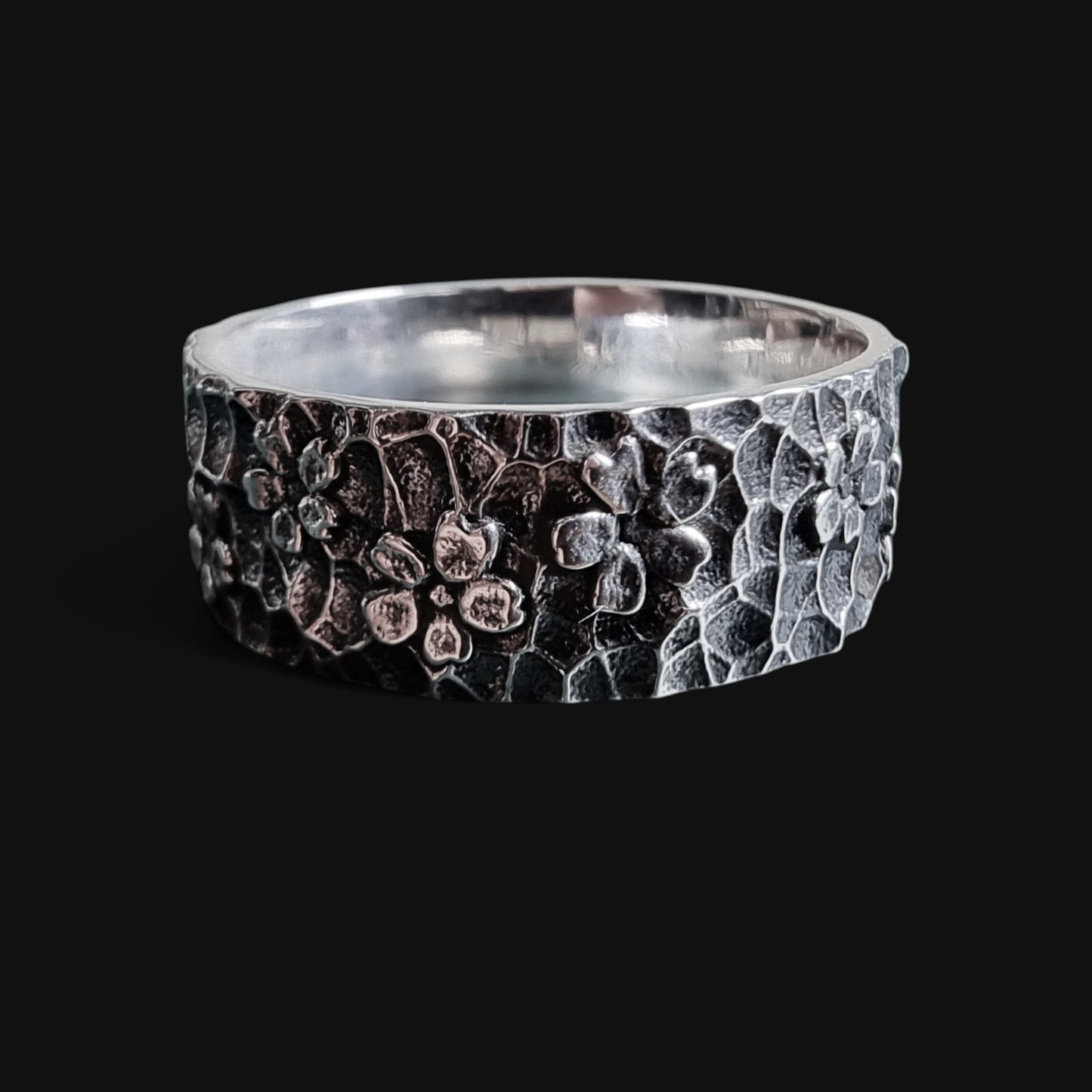 Black Cherry Silver Ring
