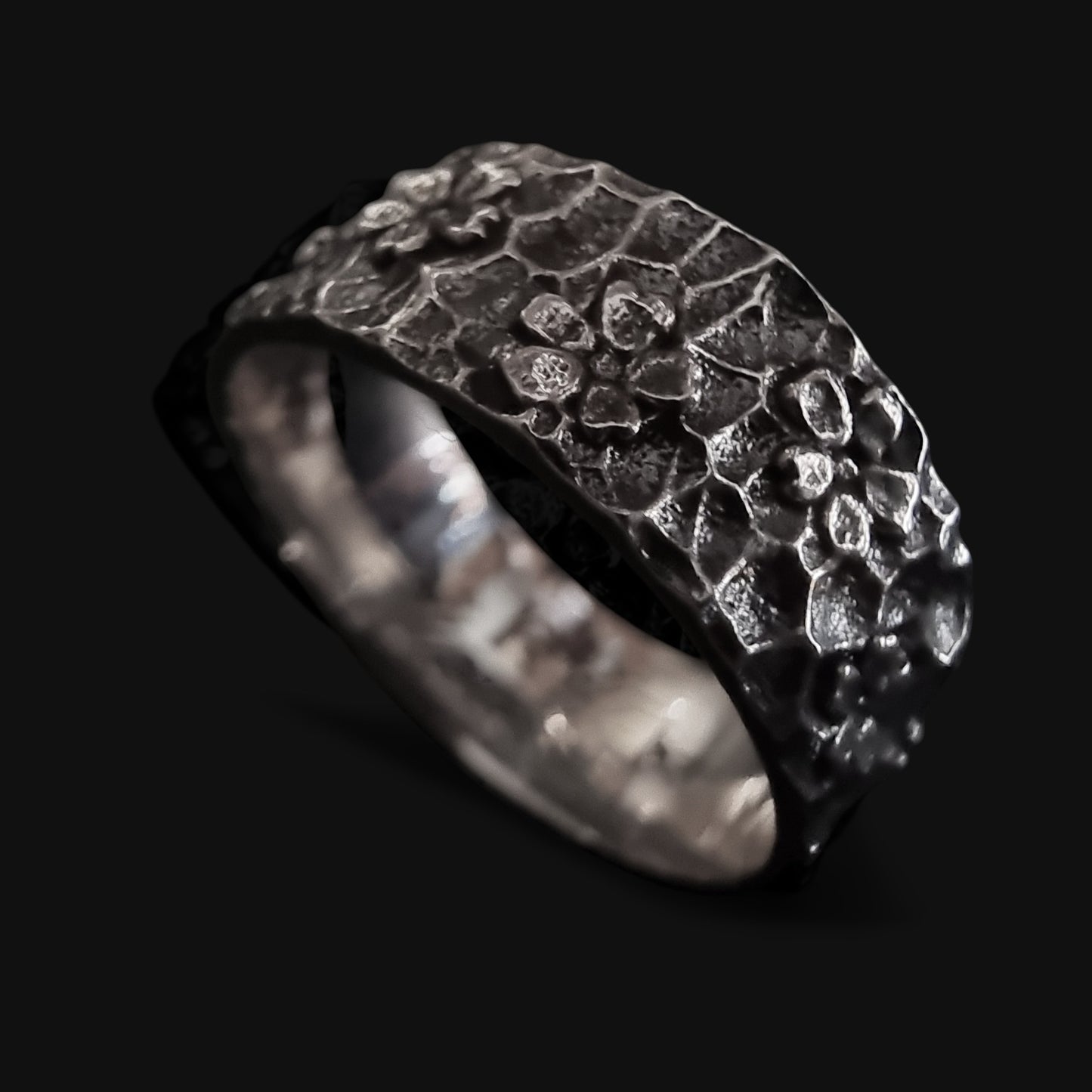 Black Cherry Silver Ring