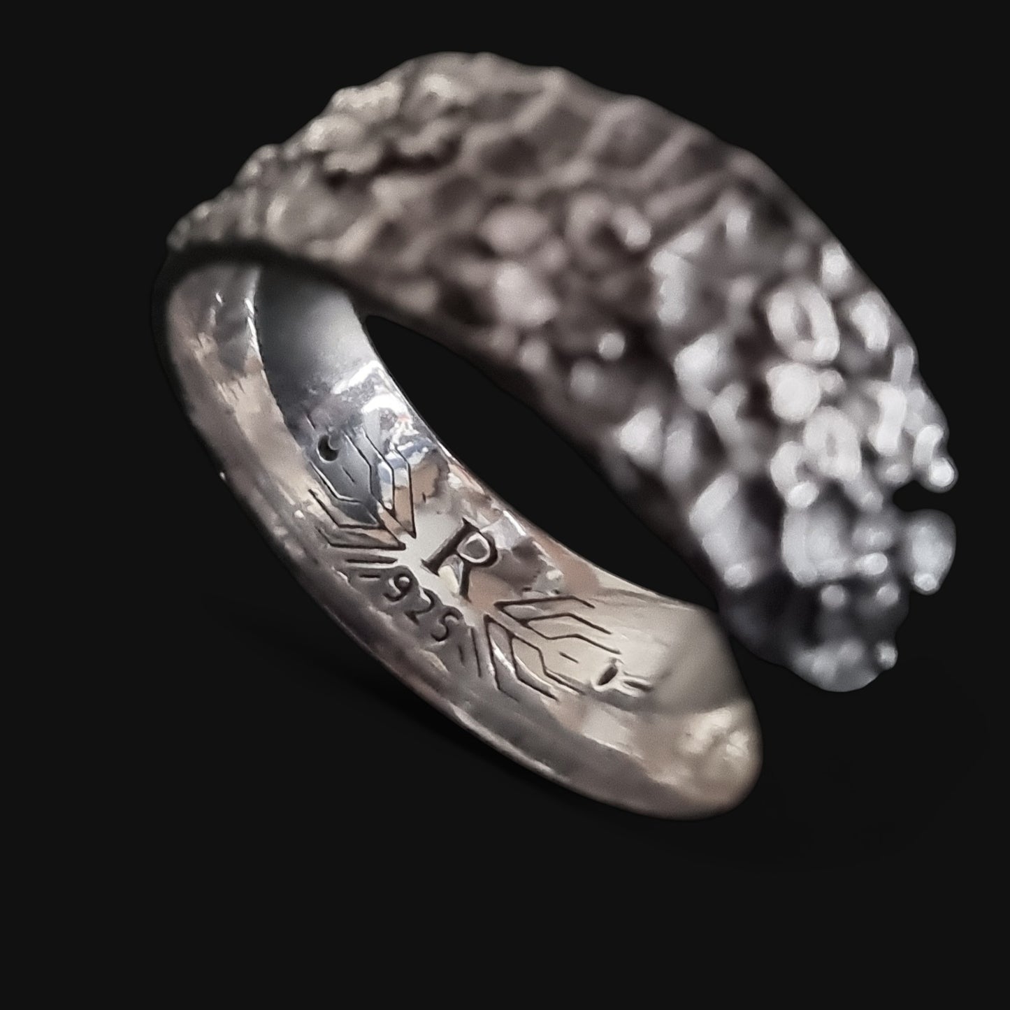 Black Cherry Silver Ring