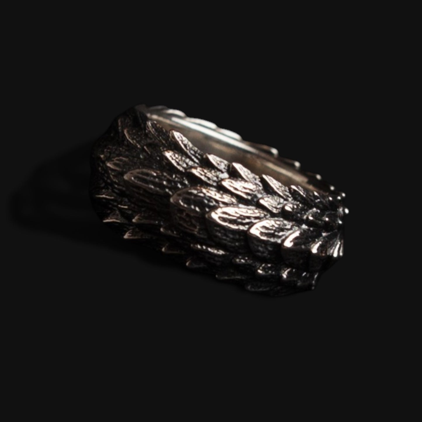 Dragon Scales Silver Ring