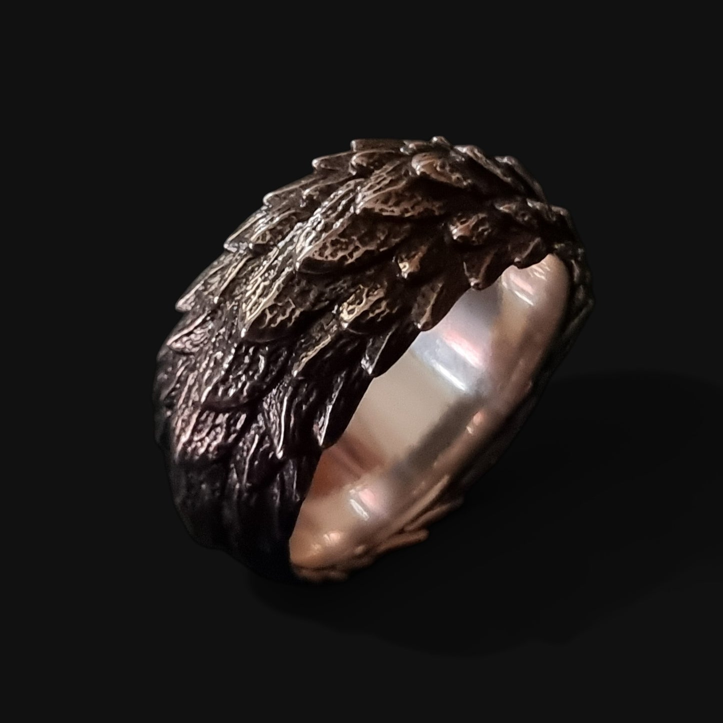 Dragon Scales Silver Ring