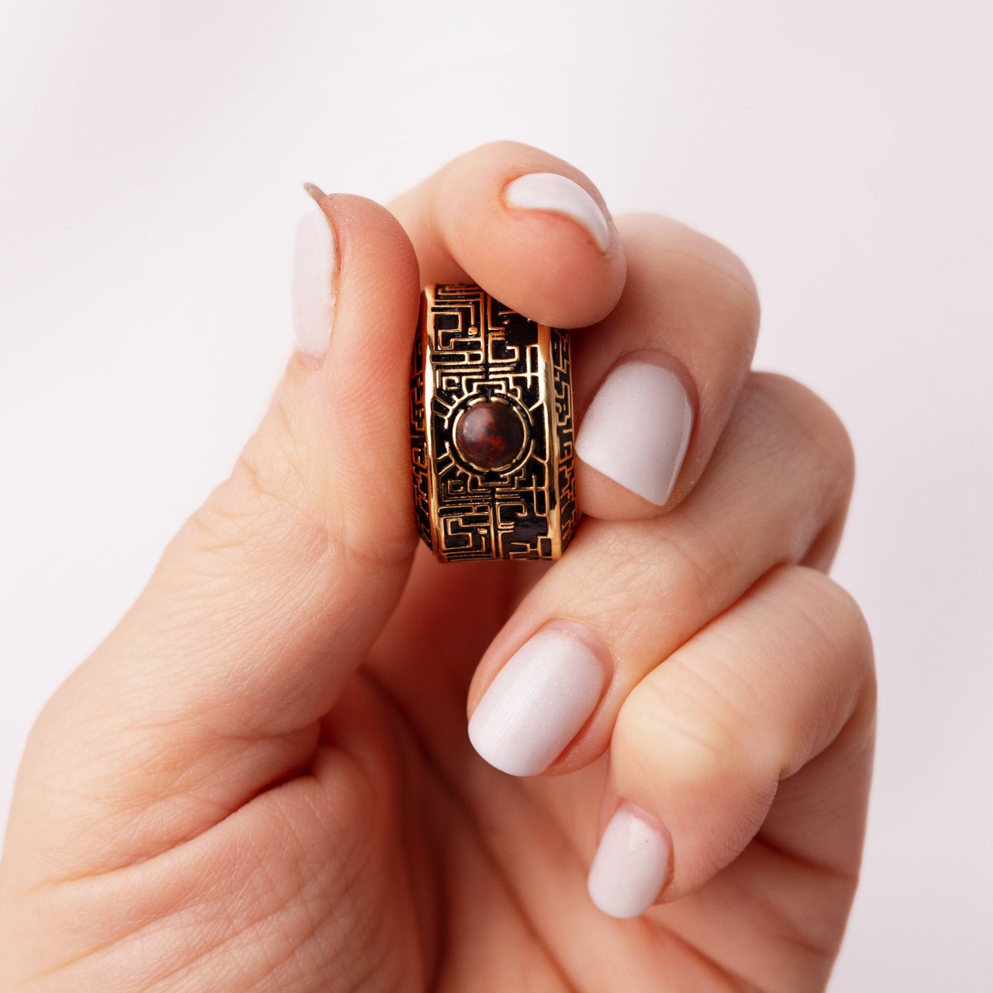 Futuristic statement ring for cocktail parties