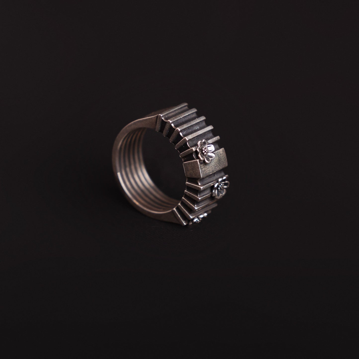 Japanese inspired cherry blossom ring