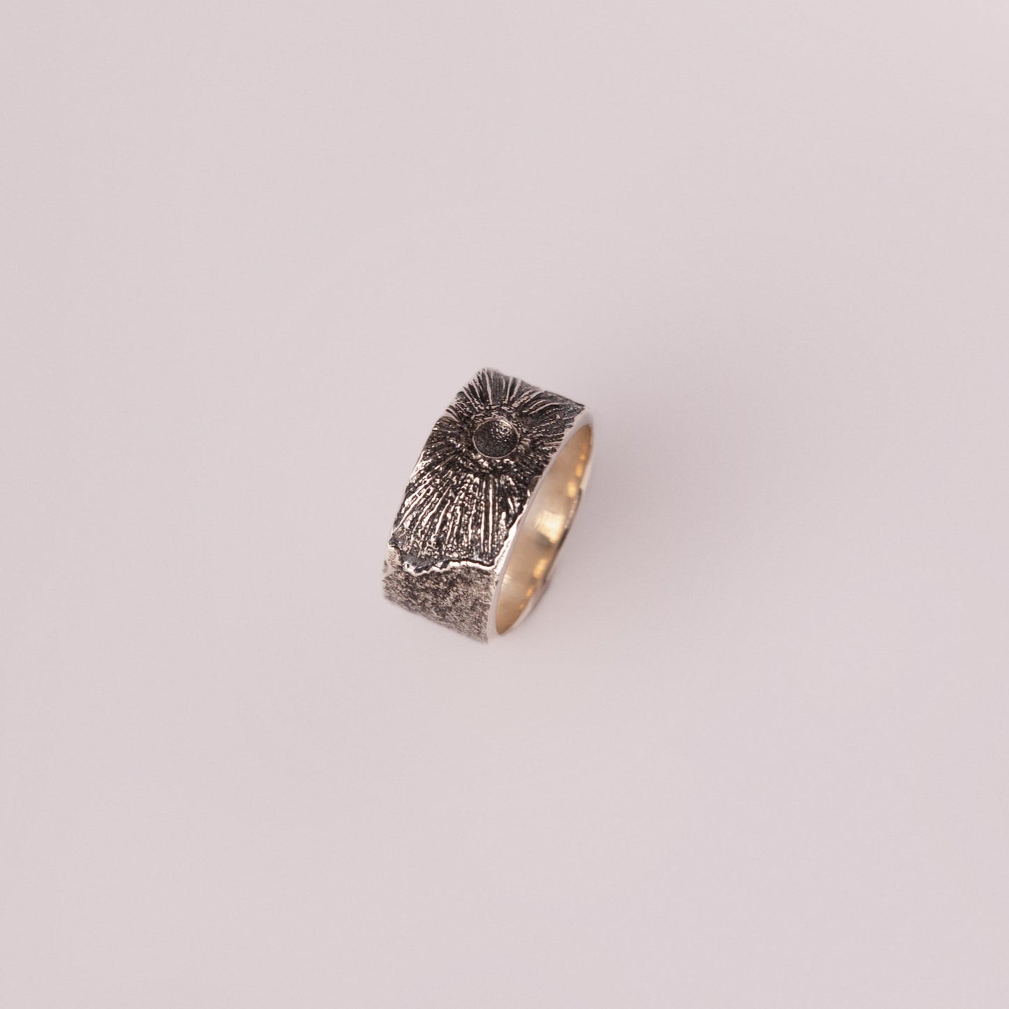 sunburst ring in 925 sterling silver