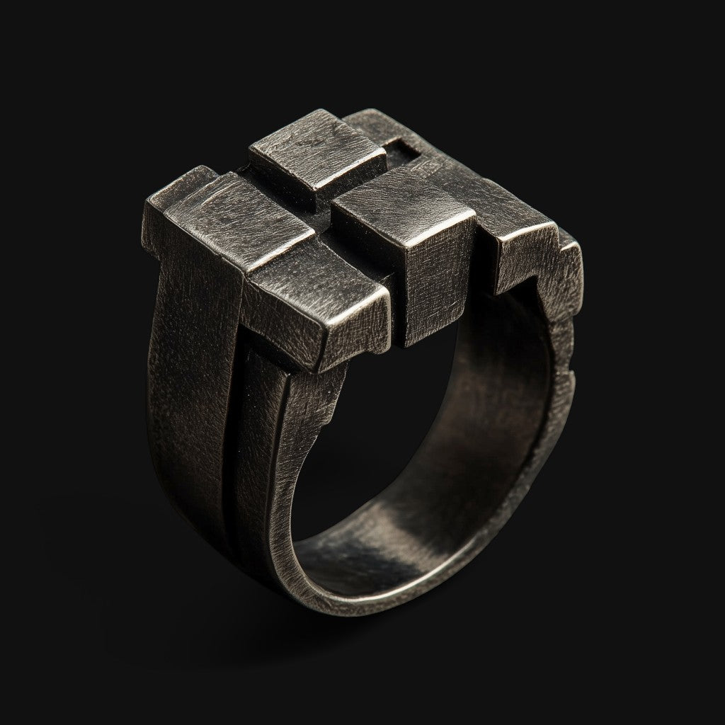 Brutalist Cubic Ring