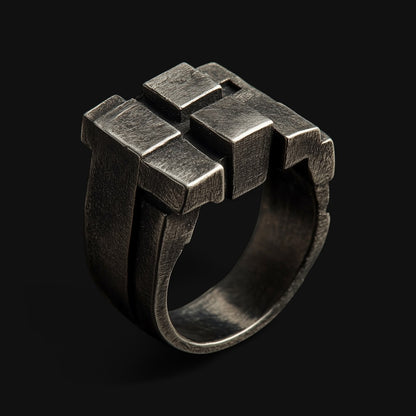 Brutalist Cubic Ring
