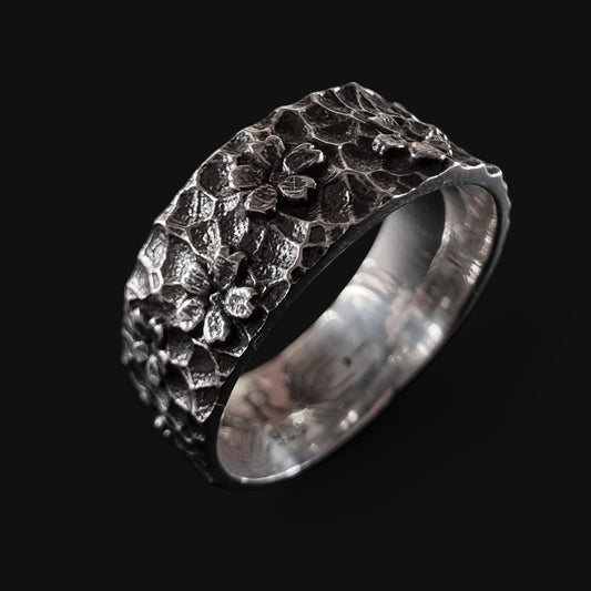 Black Cherry Silver Ring