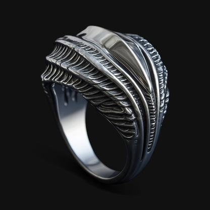 Alien Organic Silver Ring
