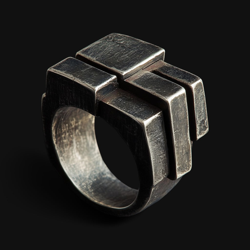 Brutalist Cubic Ring