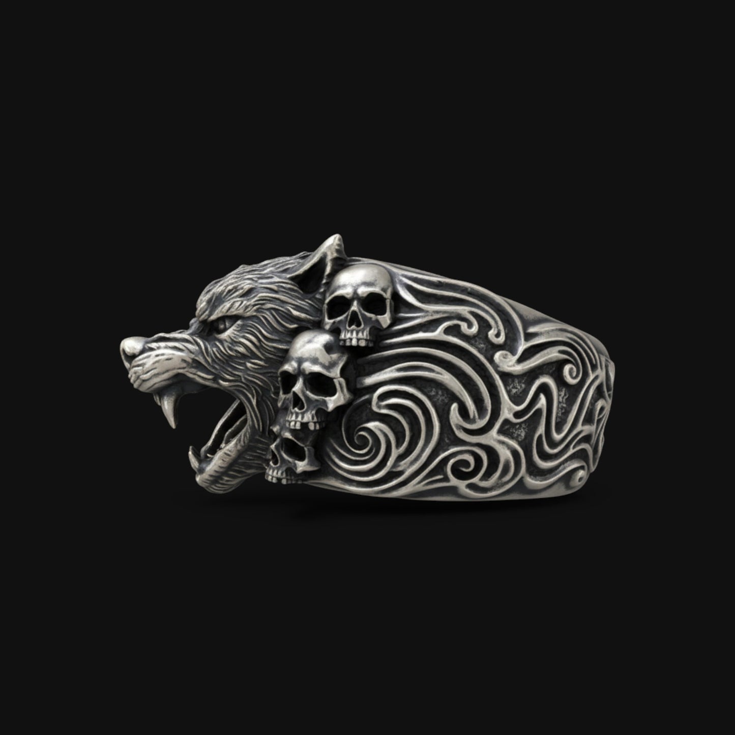 Psychopomp Wolf Ring