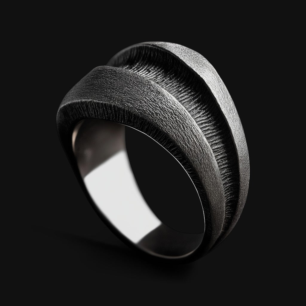 Brutalist Fluid Ring