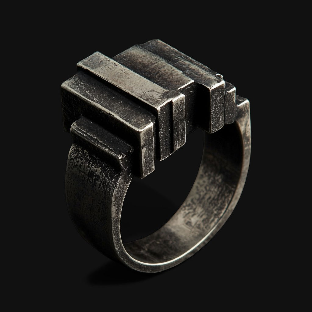 Brutalist Cubic Ring