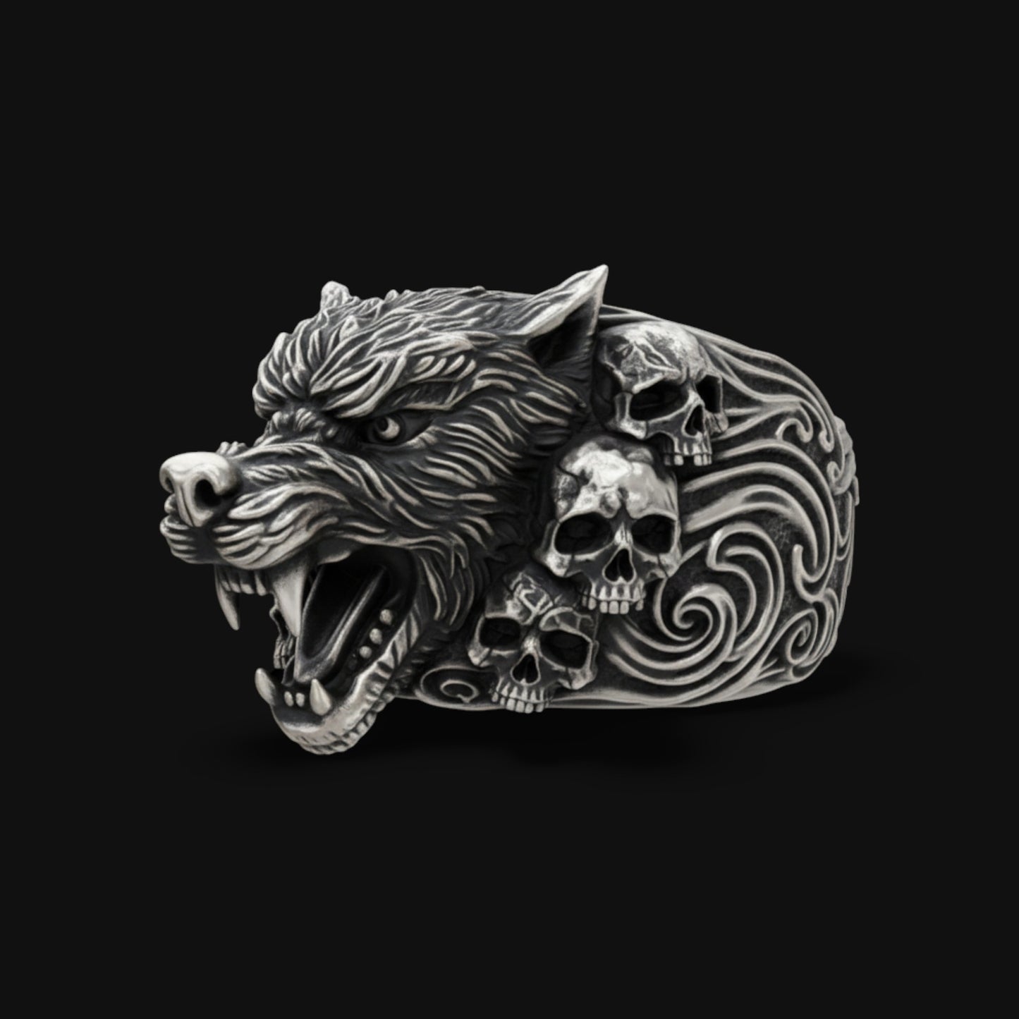 Psychopomp Wolf Ring