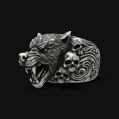 Psychopomp Wolf Ring