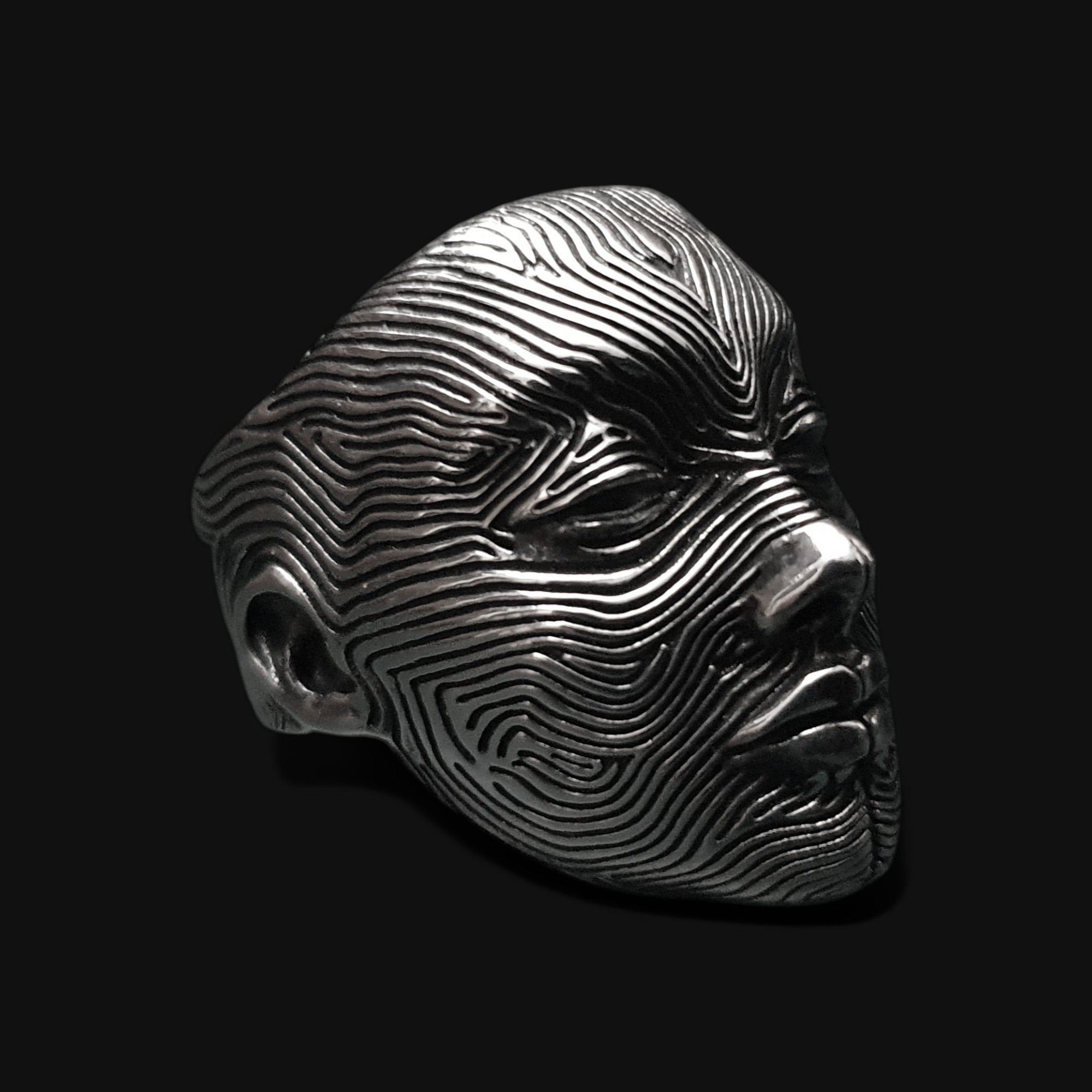 Women's Face Silver Ring