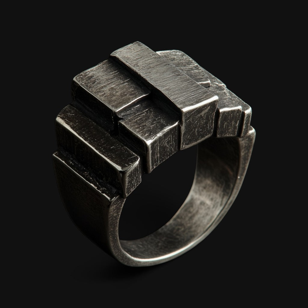 Brutalist Cubic Ring