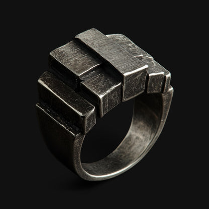 Brutalist Cubic Ring