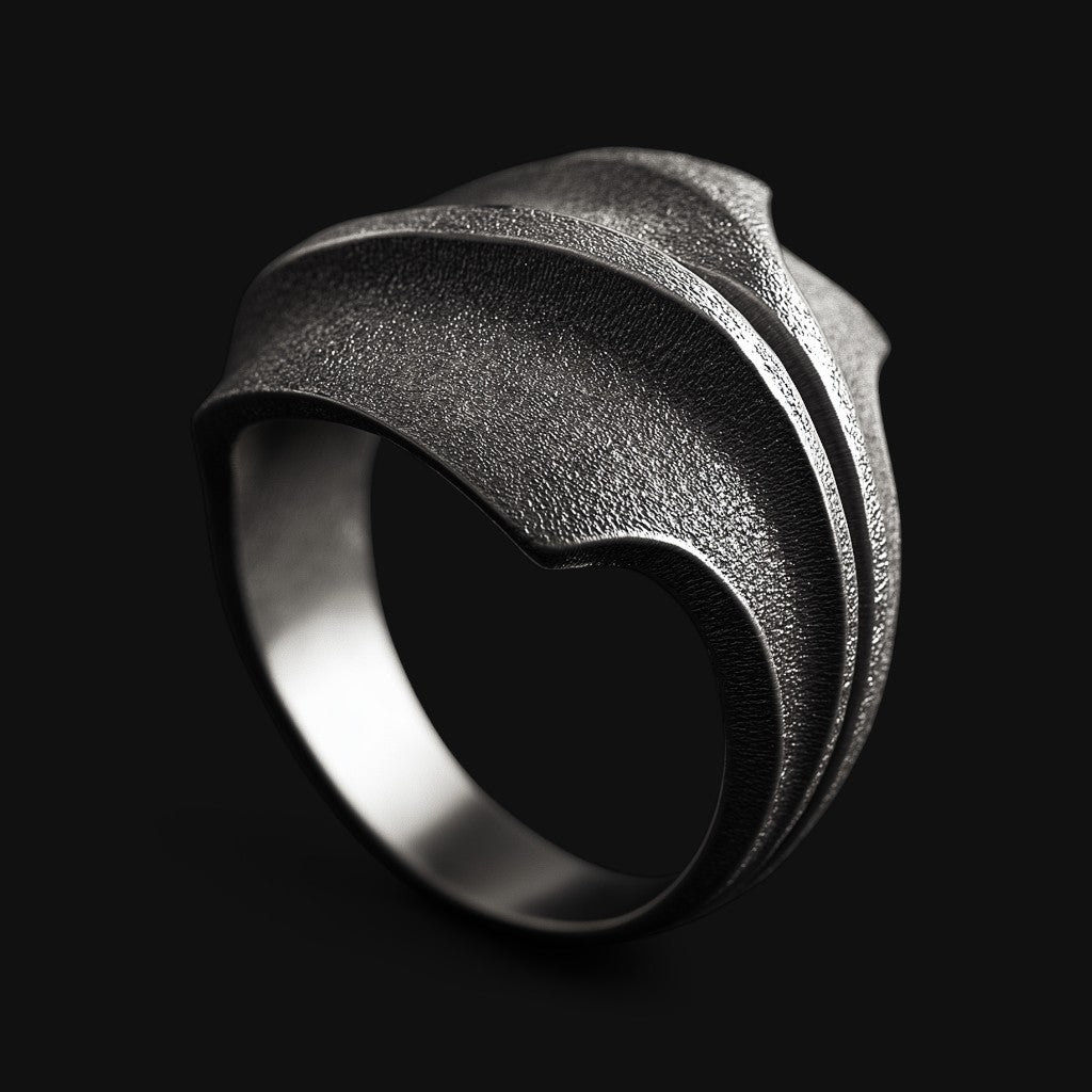 Brutalist Fluid Ring