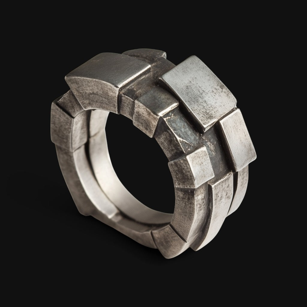 Brutalist Arch Silver Ring