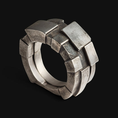 Brutalist Arch Silver Ring