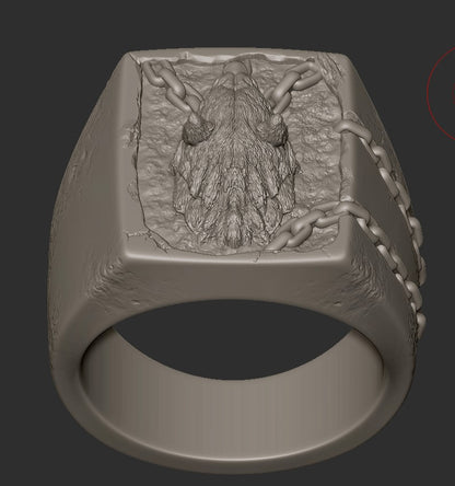 Silver Wolf Ring