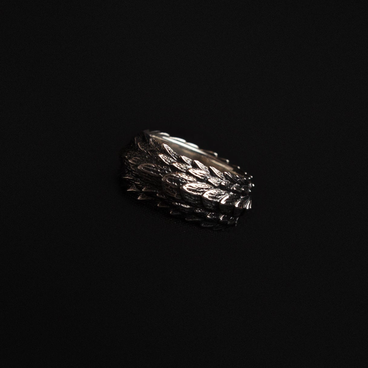 Dragon Scales Silver Ring