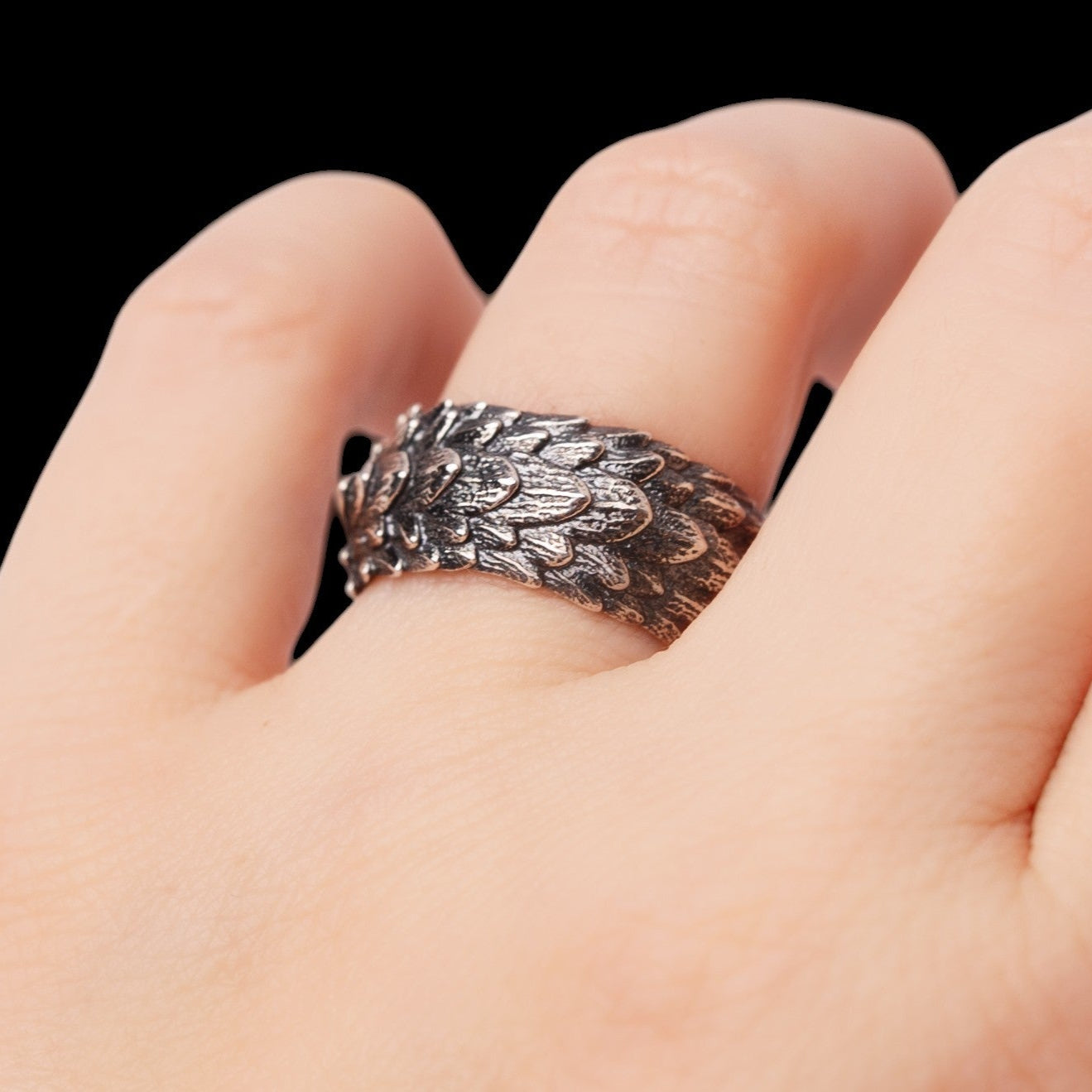 Dragon Scales Silver Ring