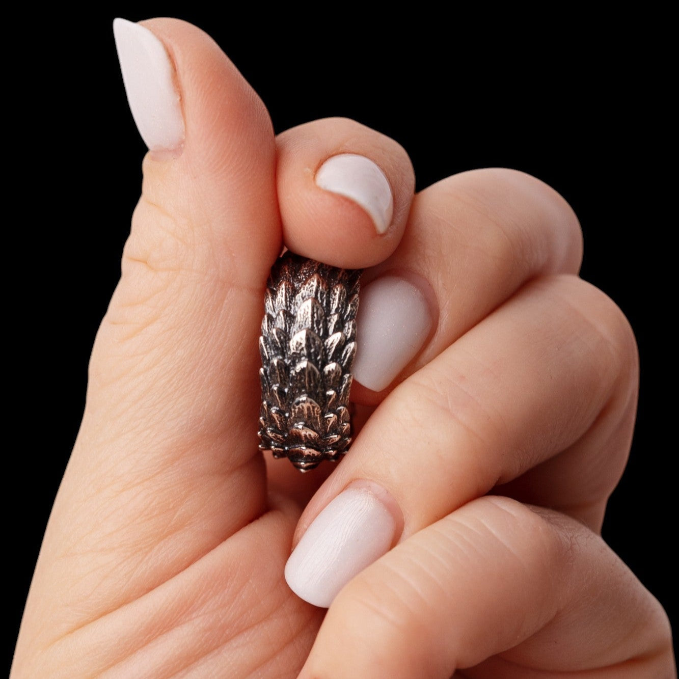 Dragon Scales Silver Ring