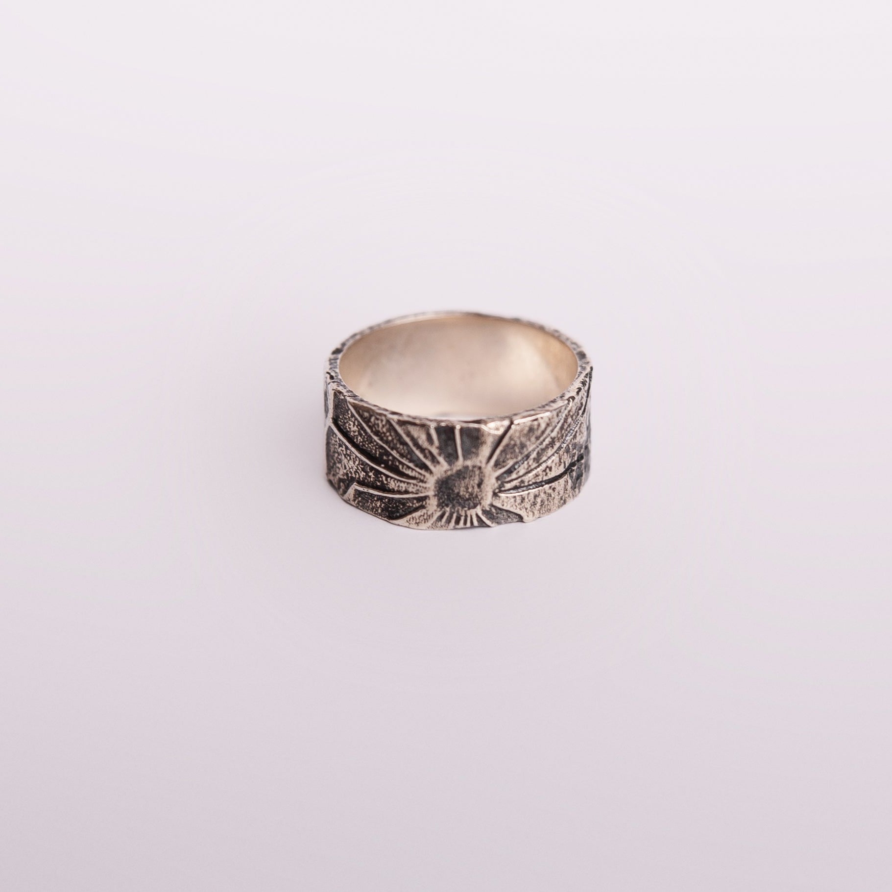 antique oxidized sun ring