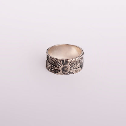 antique oxidized sun ring