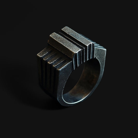 Brutalist Black Ring