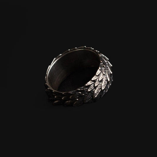 Dragon Scales Silver Ring