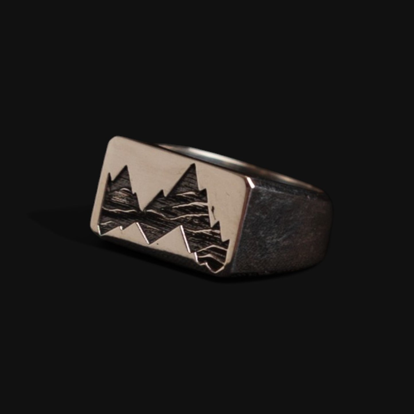 Minimalist  Silver Mountain Ring