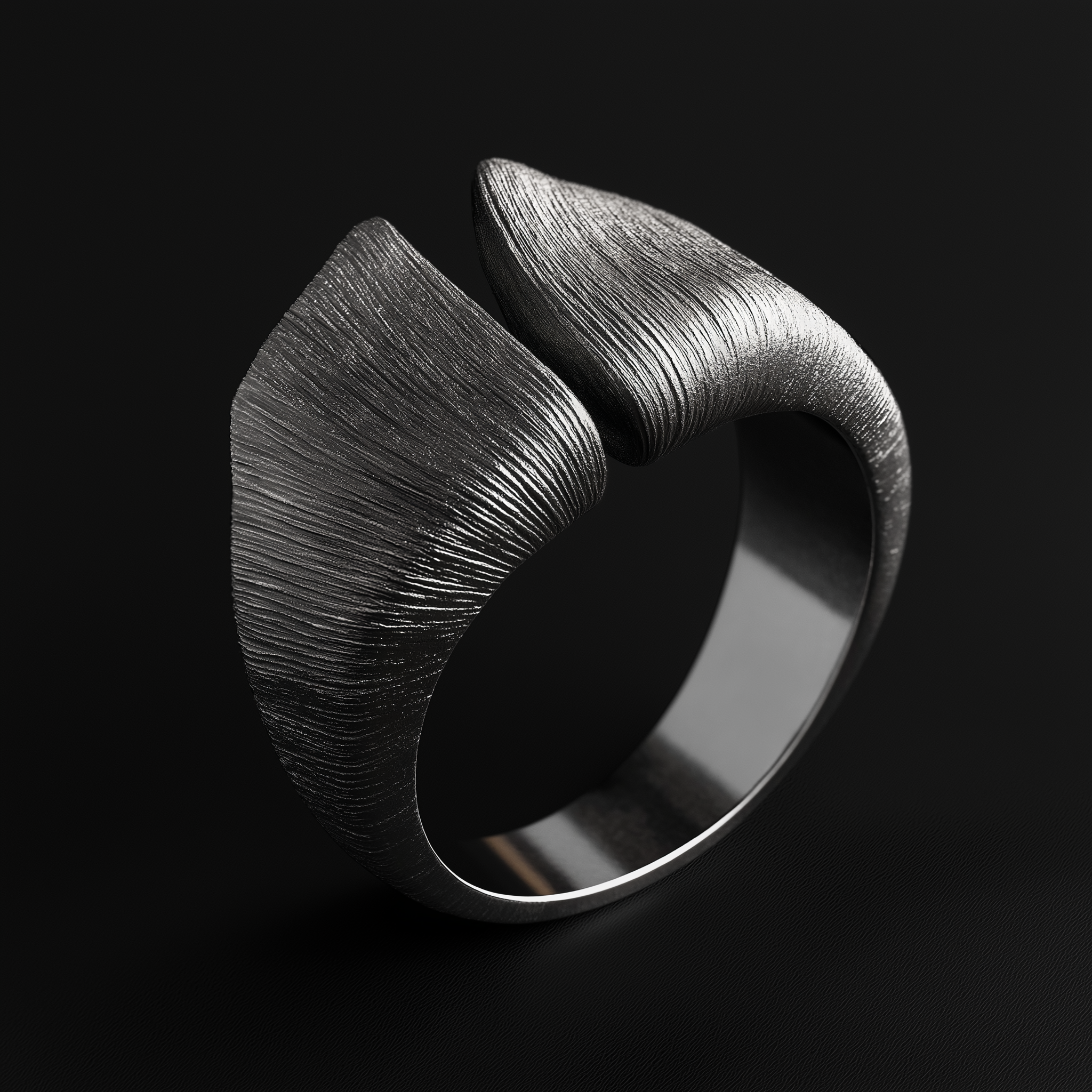 Brutalist Textured Ring
