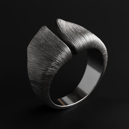 Brutalist Textured Ring