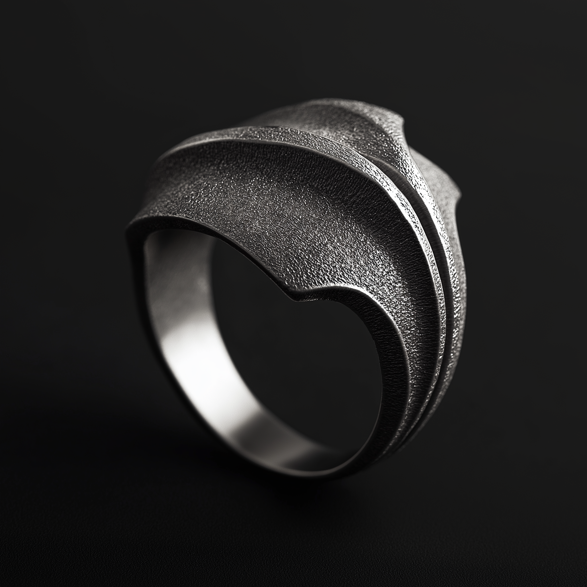 Brutalist Textured Ring