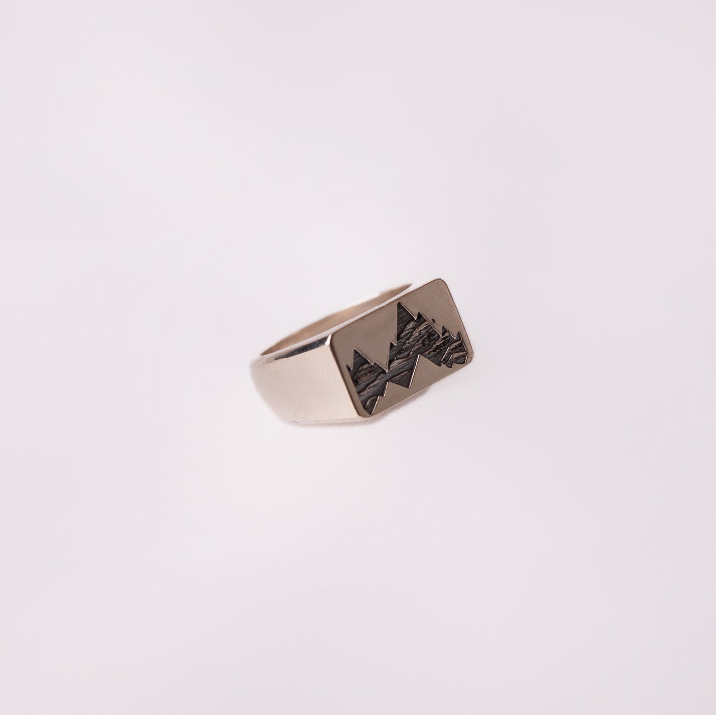 Minimalist  Silver Mountain Ring
