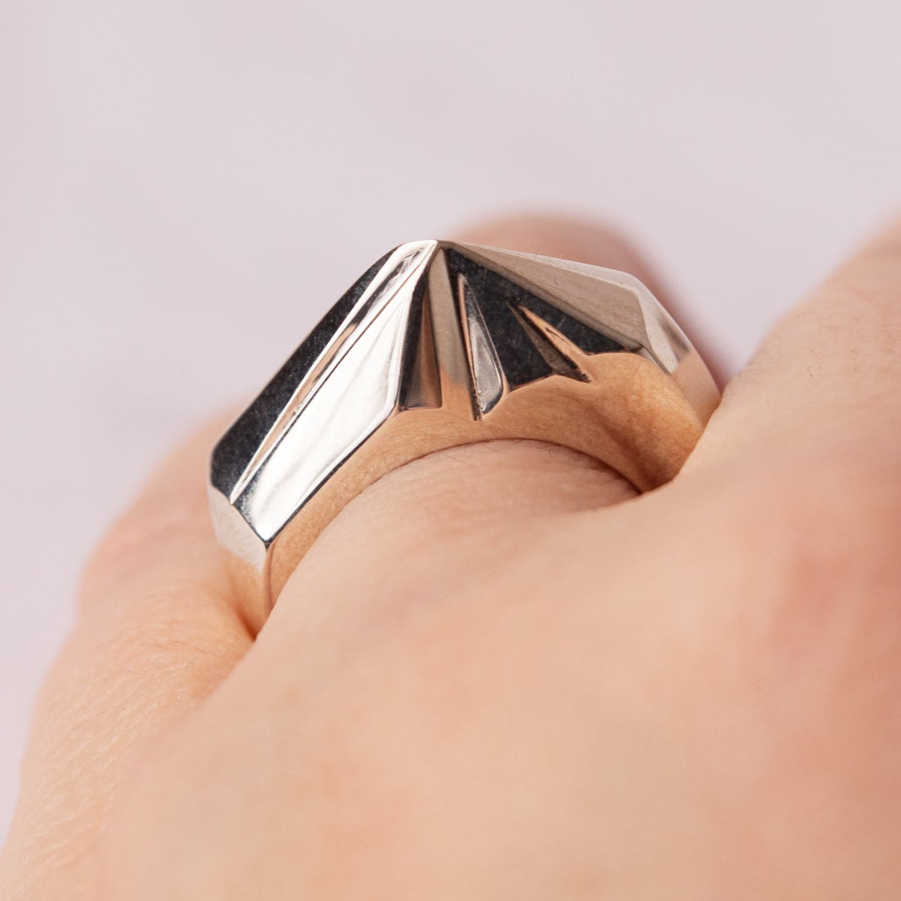 shiny ice mountain ring