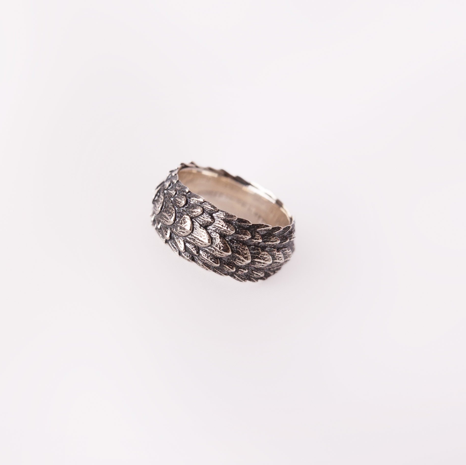 sterling silver dragon scale ring