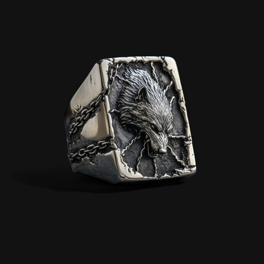 Silver Wolf Ring