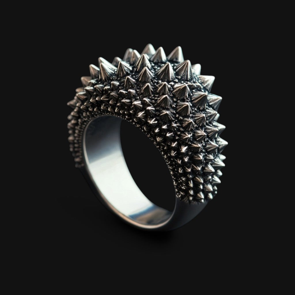 Spikes Silver Ring