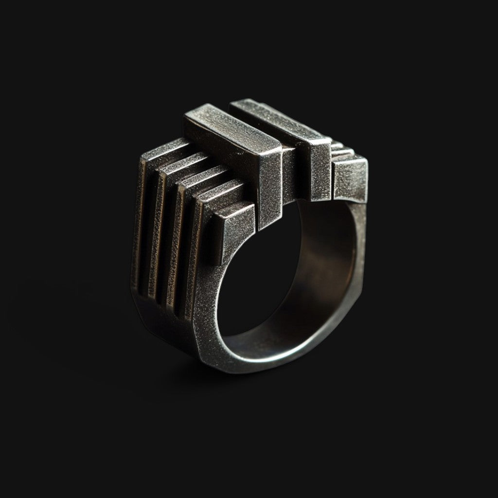Brutalist Black Ring