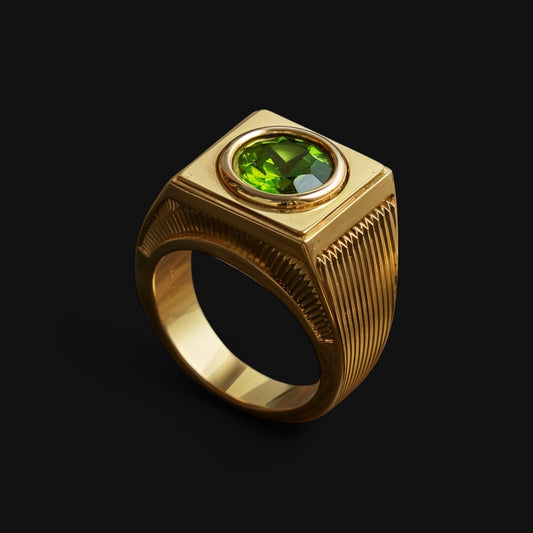Golden Peridot Ring