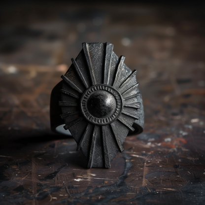Antique Black Sun Ring