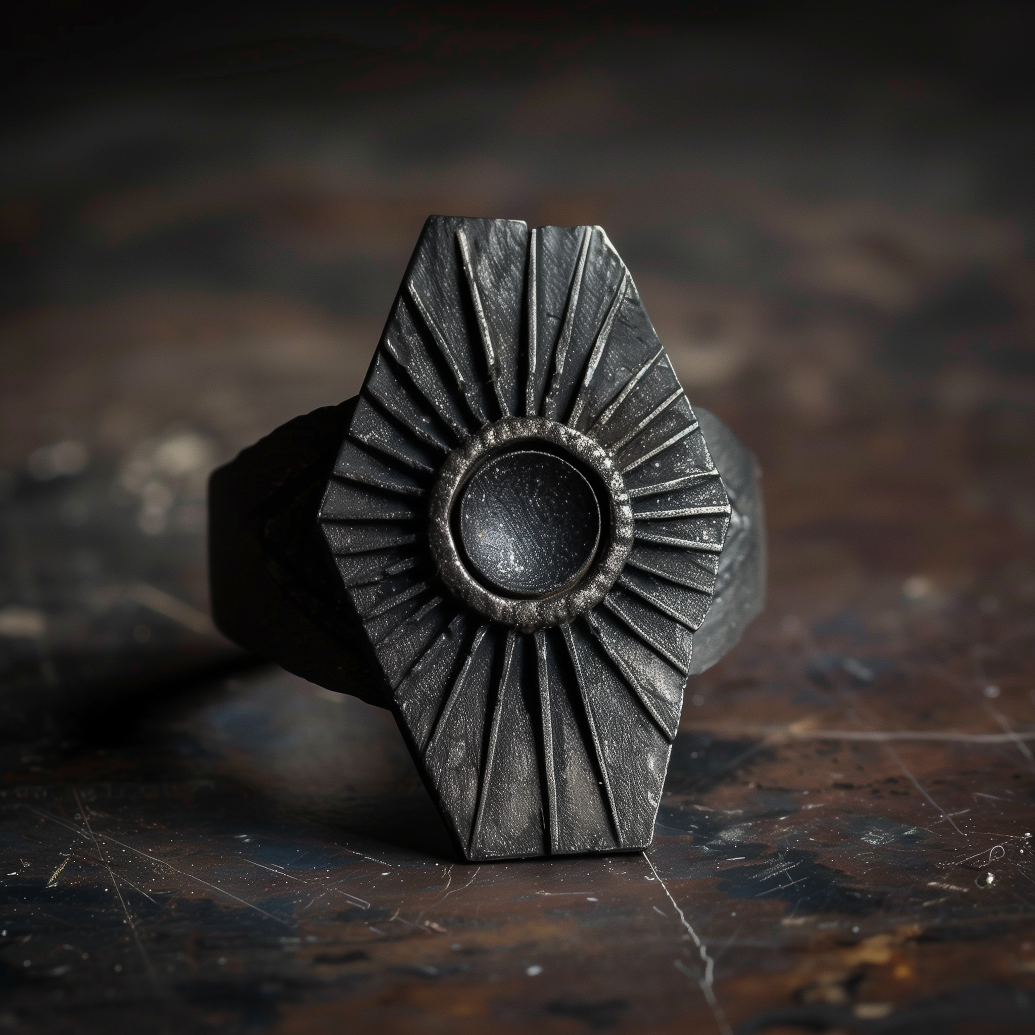 Antique Black Sun Ring
