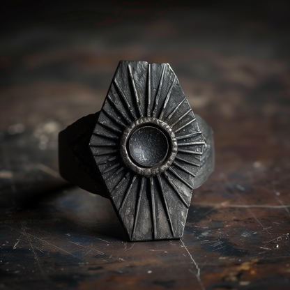 Antique Black Sun Ring