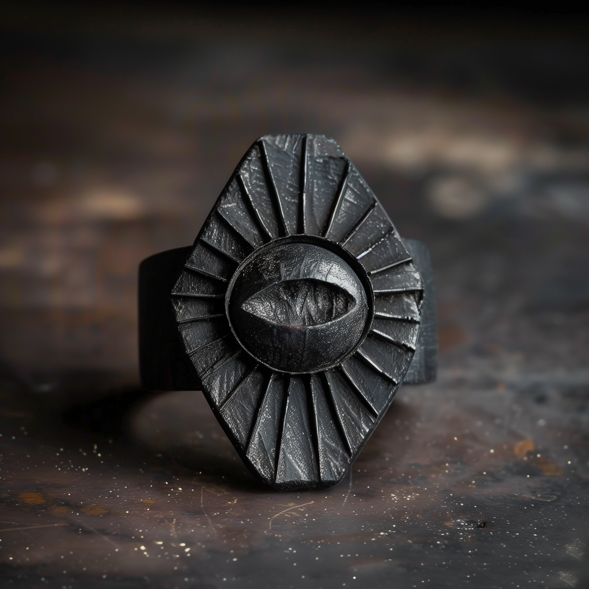 Antique Black Sun Ring