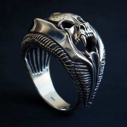 Animal Skull Silver Ring
