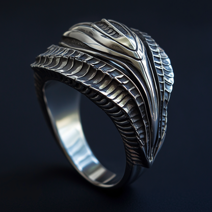 Alien Organic Silver Ring